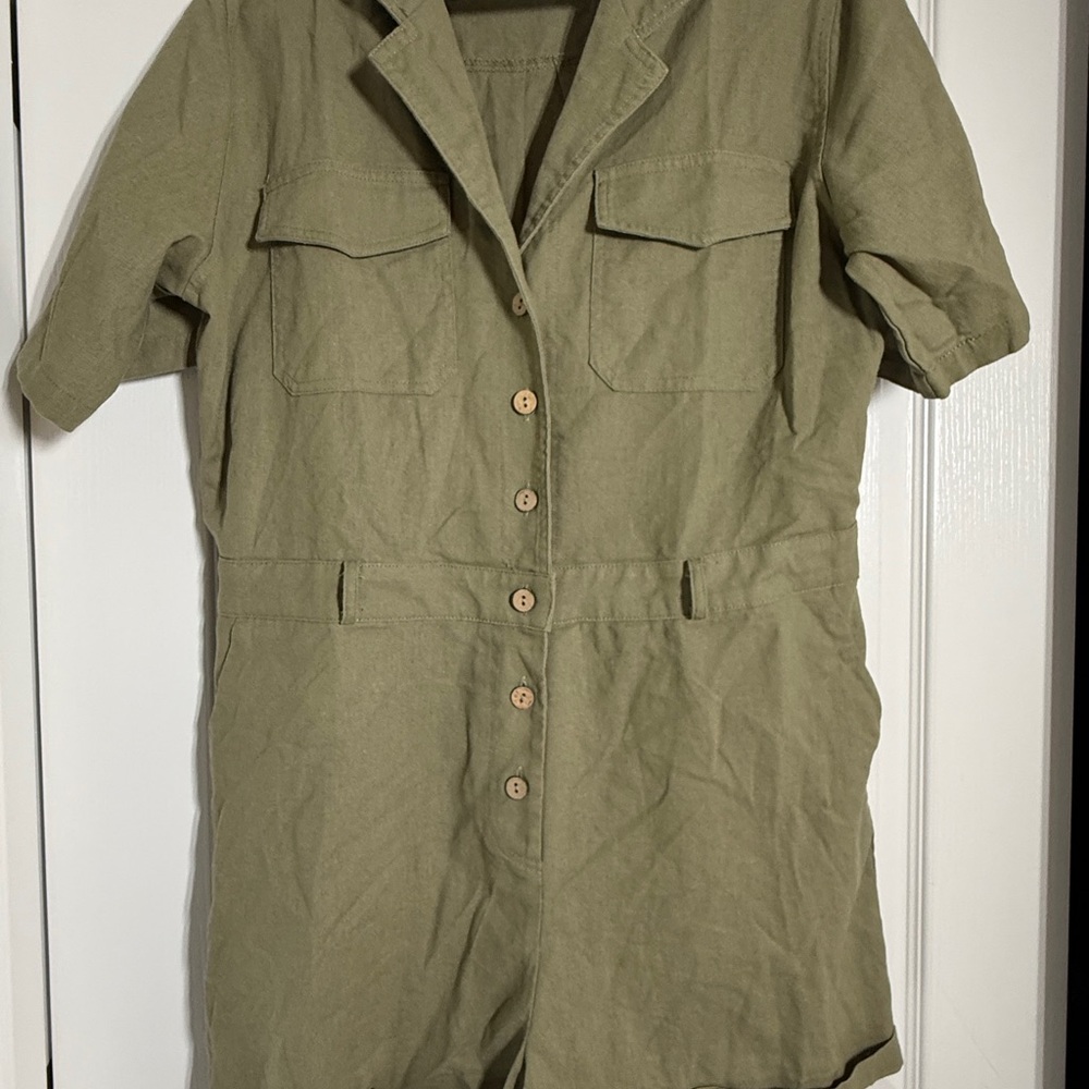 She + Sky Sage Green Romper